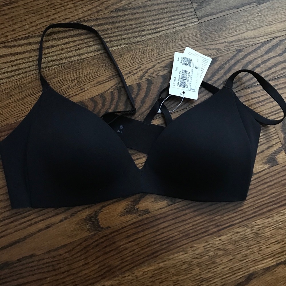 NWT lululemon Take Shape bra, black, 34A